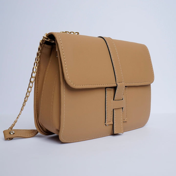 Shein - Square Geometric beige Crossbody Bag
