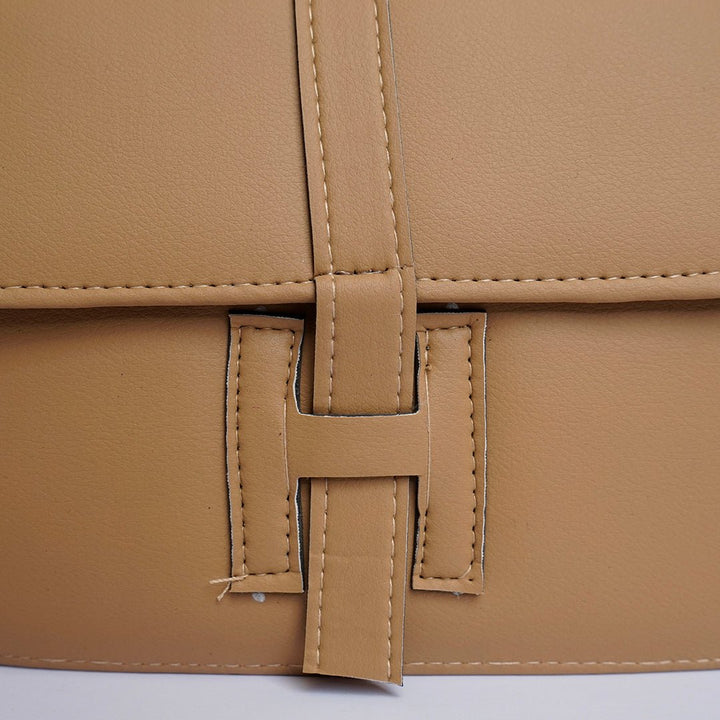 Shein - Square Geometric beige Crossbody Bag