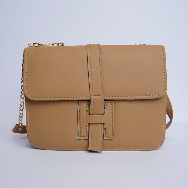 Shein - Square Geometric beige Crossbody Bag