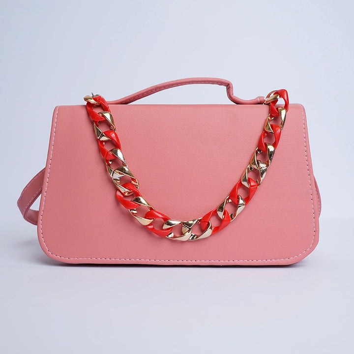 Shein- Square Geometric Pink Crossbody Bag