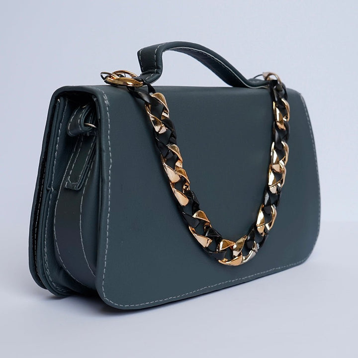 Shein- Square Geometric Grey Crossbody Bag
