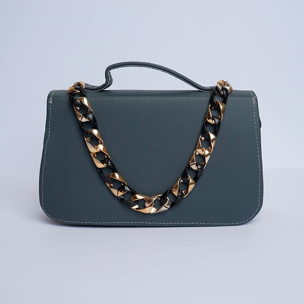 Shein- Square Geometric Grey Crossbody Bag