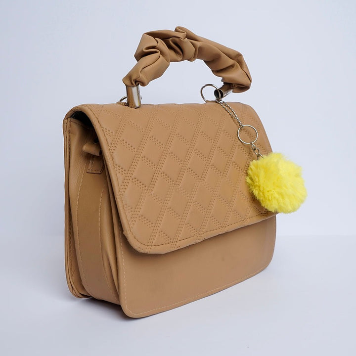 Shein - Crossbody Bag with Pom Pom Fawn