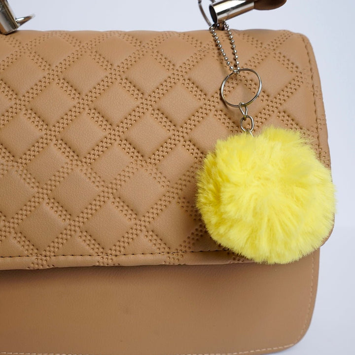 Shein - Crossbody Bag with Pom Pom Fawn