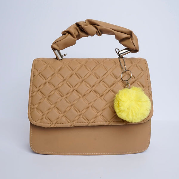Shein - Crossbody Bag with Pom Pom Fawn