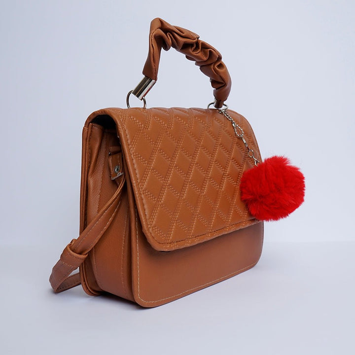 Shein- Crossbody Bag with Pom Pom Brown
