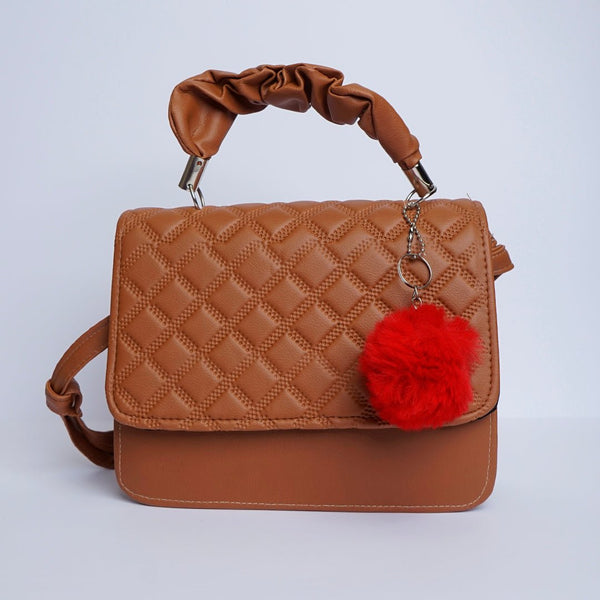 Shein- Crossbody Bag with Pom Pom Brown