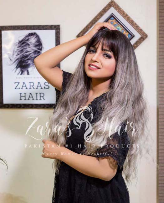 ZARAS HAIR- Blond Omber Long Curly Bangs Wig