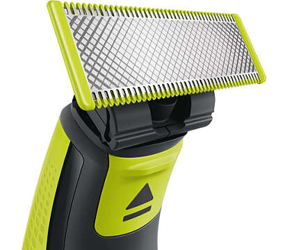 Philips NEW Oneblade, Trim, edge, shave, 3 x click-on stubble combs (1, 3, 5mm) , Rechargeable, wet & dry use, Blades 4months. 45min runtime/8hr Charge