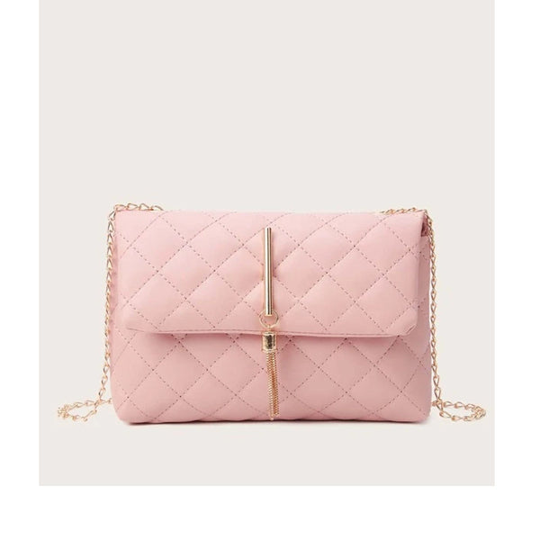 Shein Bags- Metal Tassel Decor Quilted Crossbody Bag