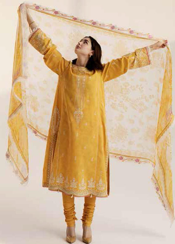 Coco by Zara Shahjahan - Embroidered Lawn Suits Unstitched 3 Piece CZS23S 9A - Summer Collection