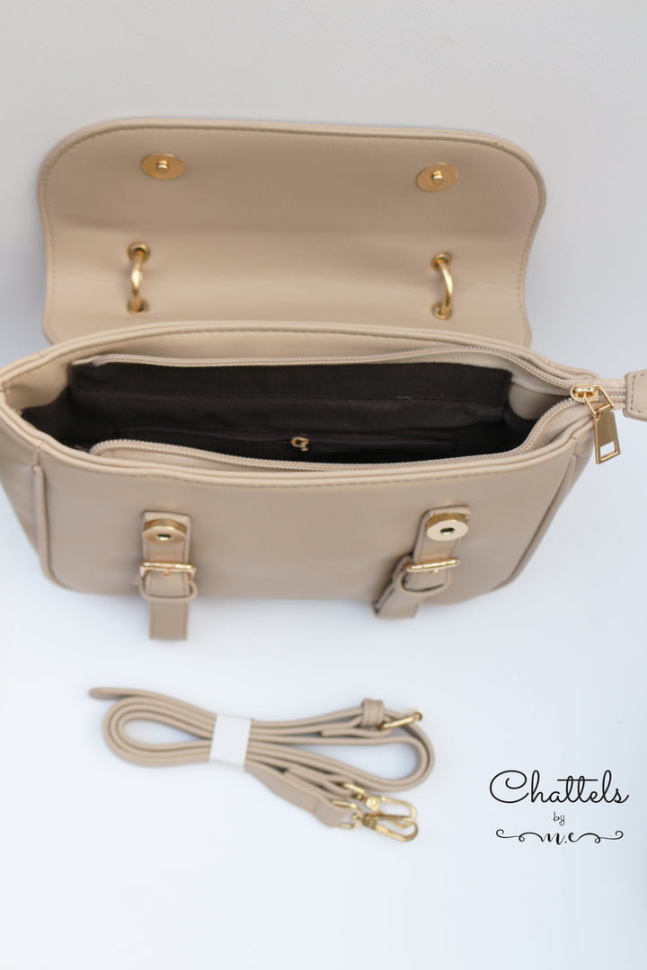Chattels by M Delilah Crossbody Bag- Khaki