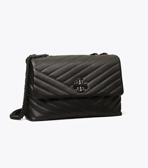 Tory Burch Kira chevron Convertible bag Black