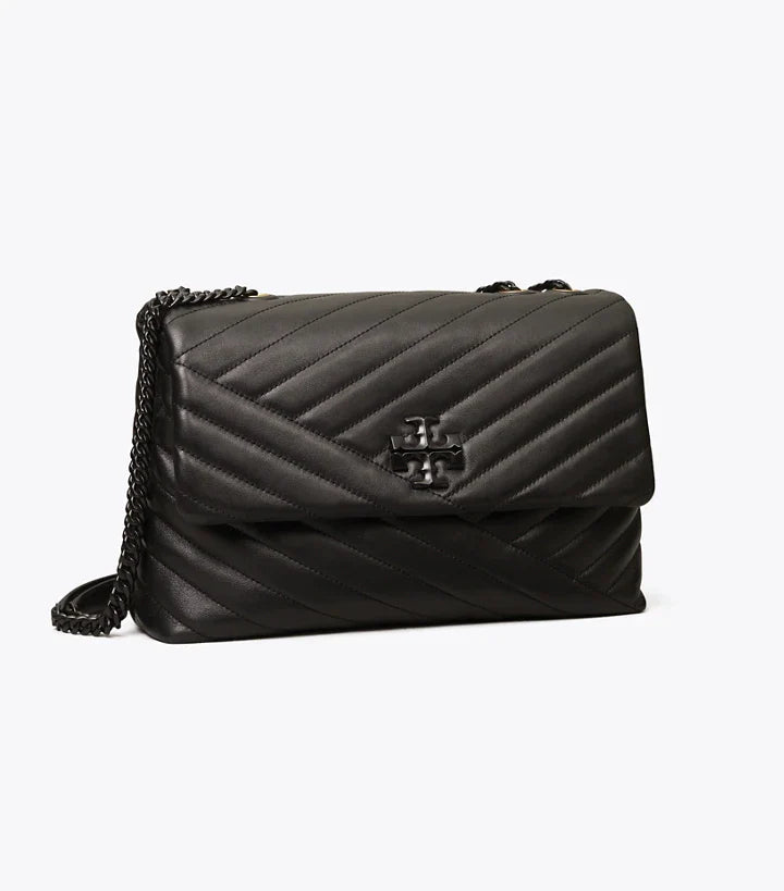 Tory Burch Kira chevron Convertible bag Black
