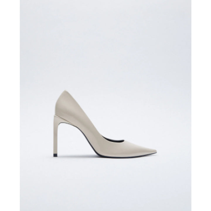 Zara- Faux Patent High-Heel Shoes With Pointed Toe