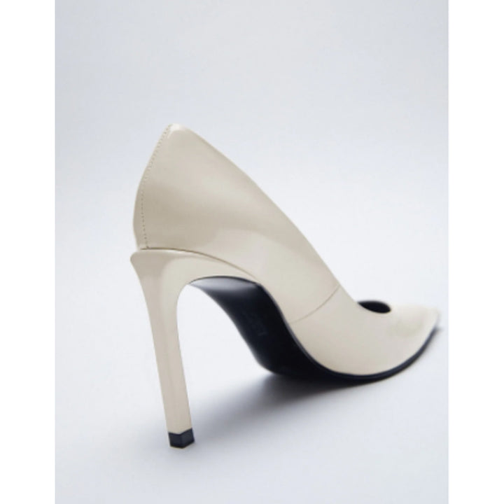 Zara- Faux Patent High-Heel Shoes With Pointed Toe