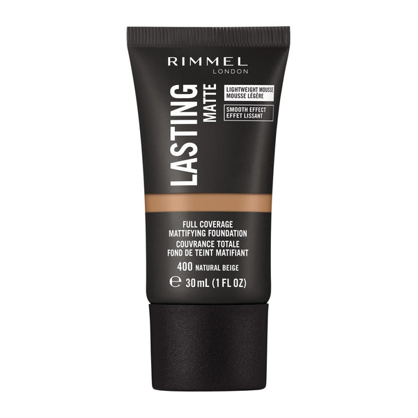 Rimmel- Lasting Finish Matte Foundation, 400 Natural Beige, 30ml