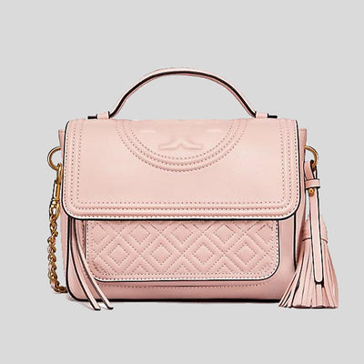 Tory Burch Fleming Satchel Shell pink