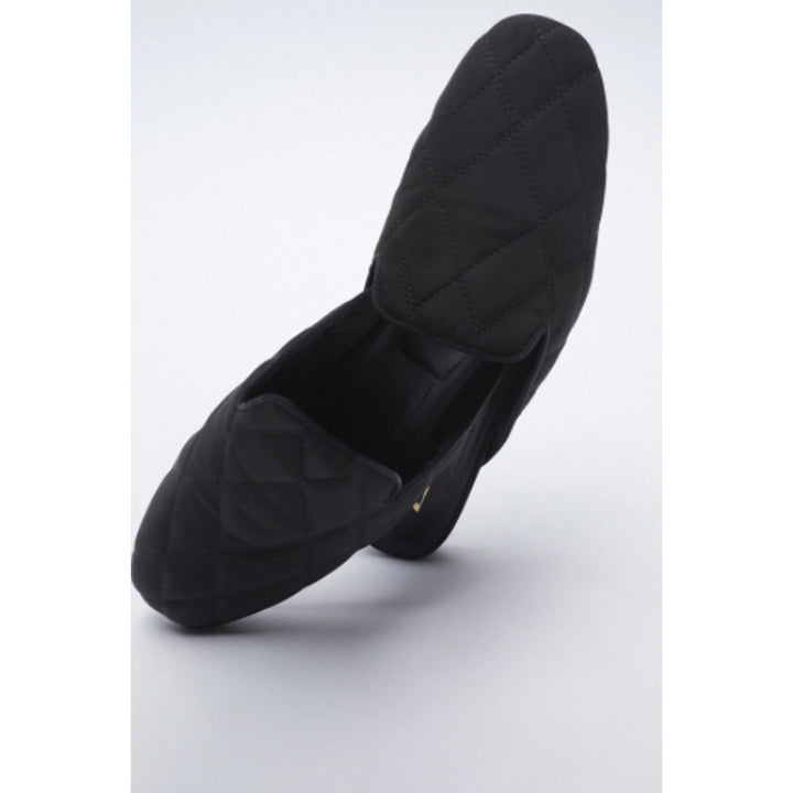 Zara- Flat Mules Available In Various Colours- Quilted Upper Square Toe.