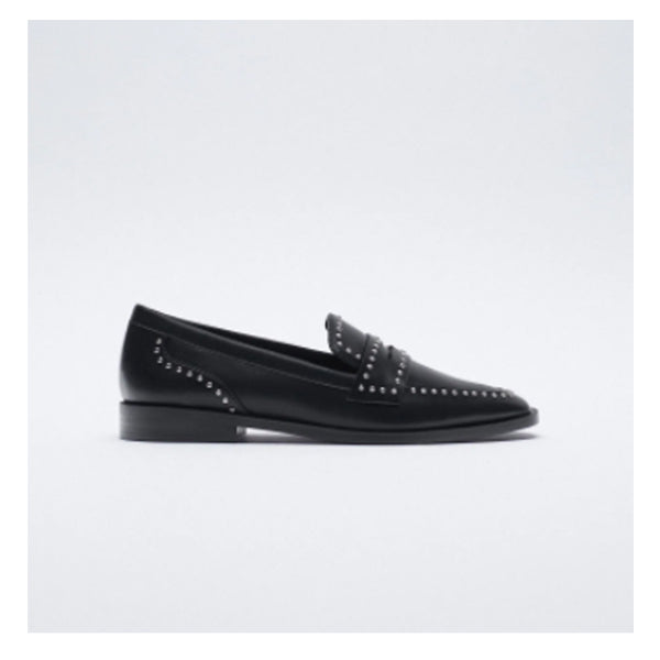 Zara- Flat Loafers With Studs