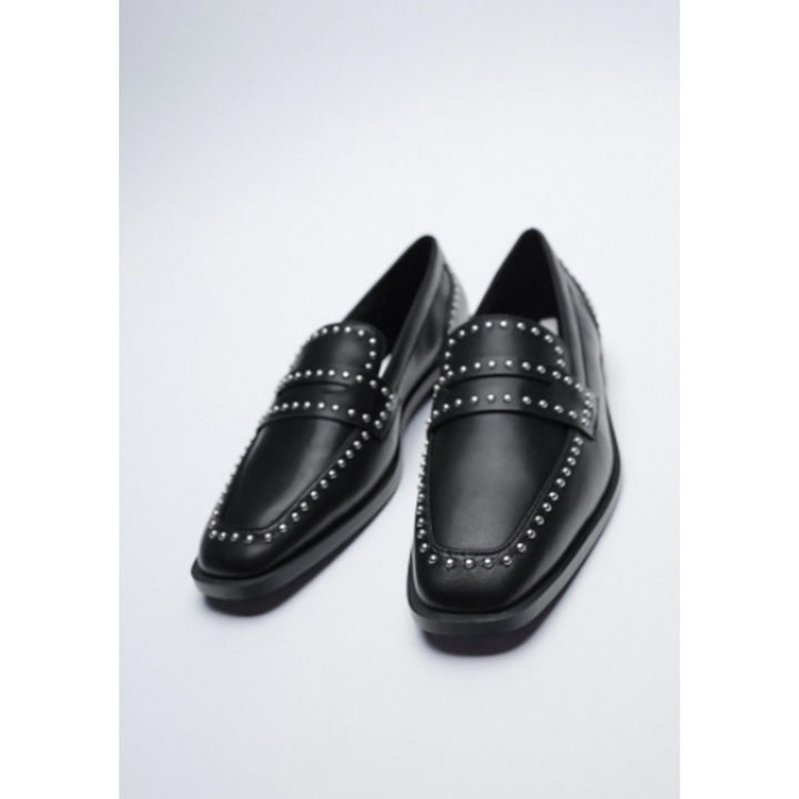 Zara- Flat Loafers With Studs