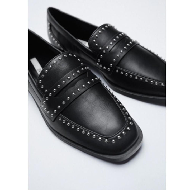 Zara- Flat Loafers With Studs