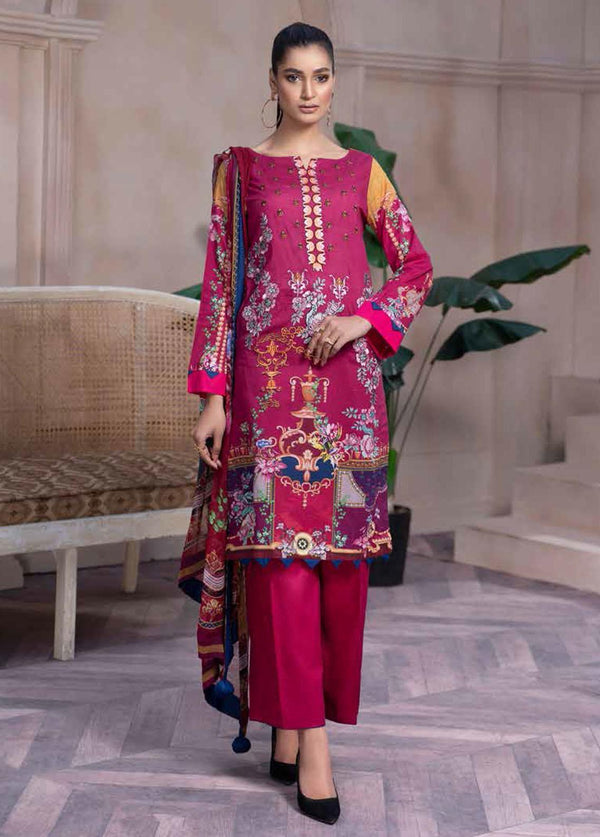 Shahana By Zara Ali- Embroidered Lawn Suits Unstitched 3 Piece ZRA22SS S-09 - Spring