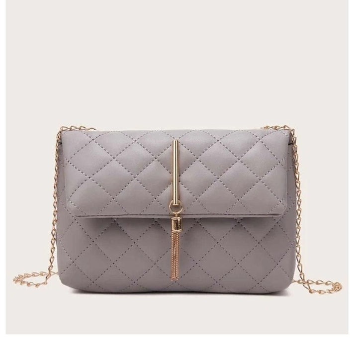 shein Bags- Metal Tassel Decor Quilted Crossbody Bag