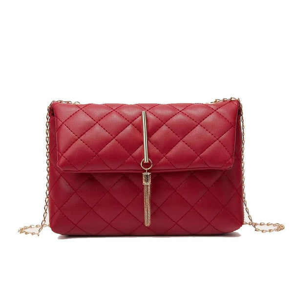 shein Bags- Metal Tassel Decor Quilted Crossbody Bag