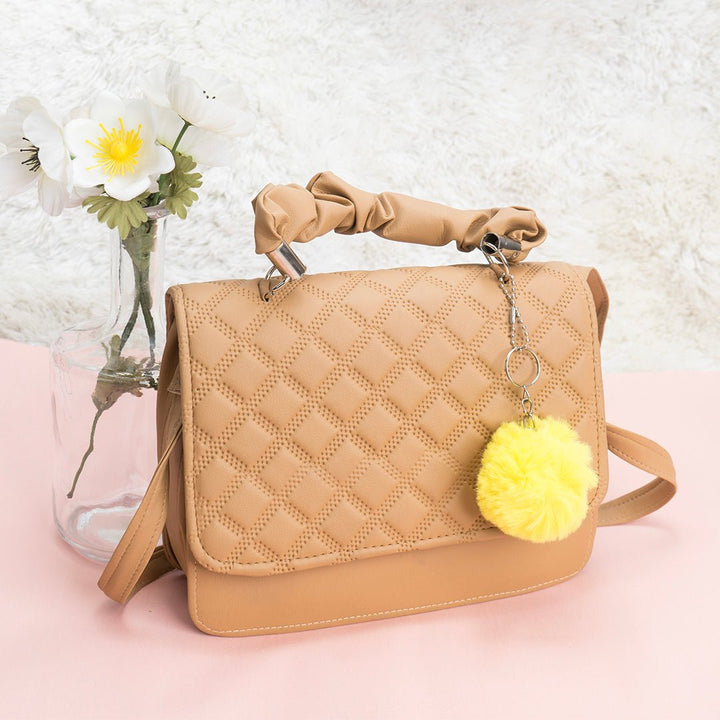 Shein - Crossbody Bag with Pom Pom Fawn
