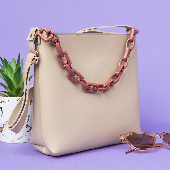 Shein - Beige Basic Crossbody Bag