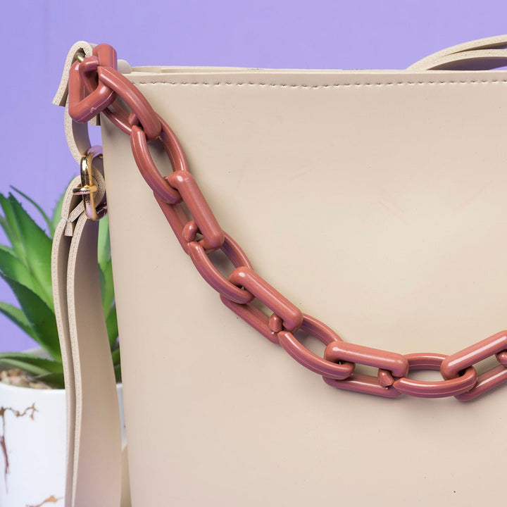 Shein - Beige Basic Crossbody Bag