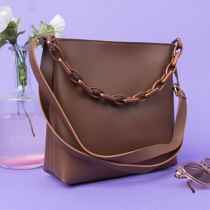 Shein - Brown Basic Crossbody Bag