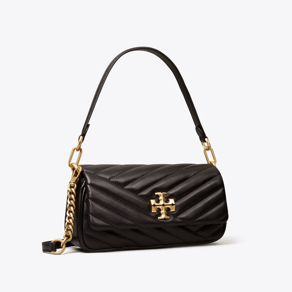 Tory Burch Kira Chevron small flap shoulder bag Black