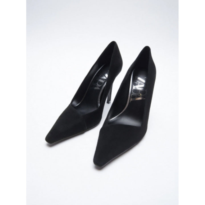 Zara- Suede Leather High-Heel Shoes