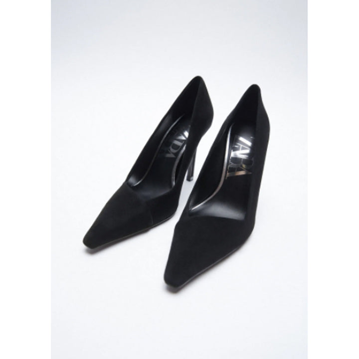 Zara- Suede Leather High-Heel Shoes