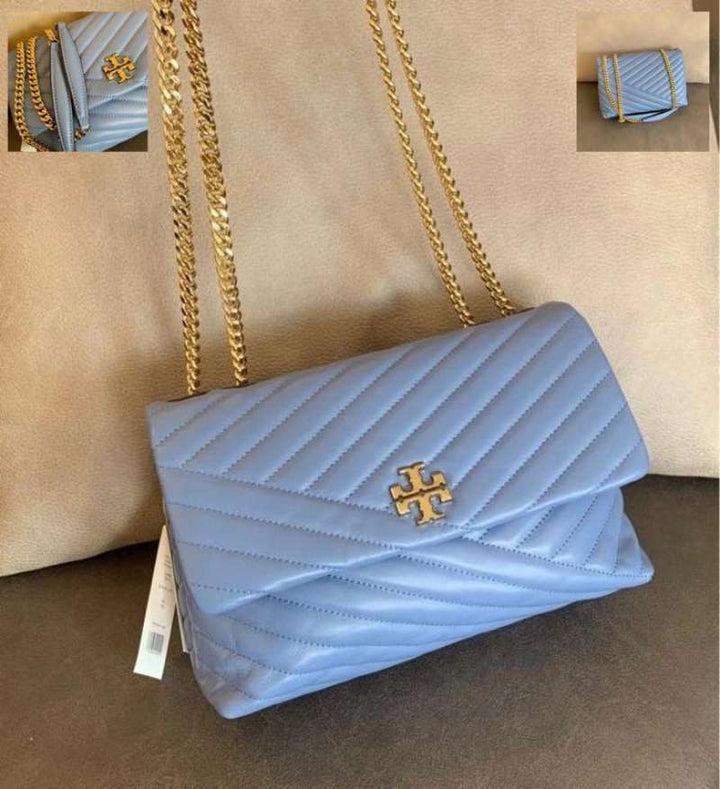 Tory Burch-Kira Chevron convertible Blue wood