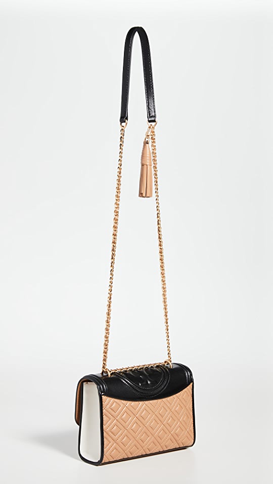 Tory Burch-Fleming Color block Shoulder Bag Black