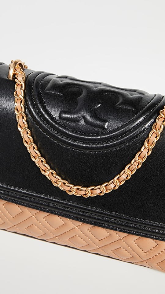 Tory Burch-Fleming Color block Shoulder Bag Cardamom