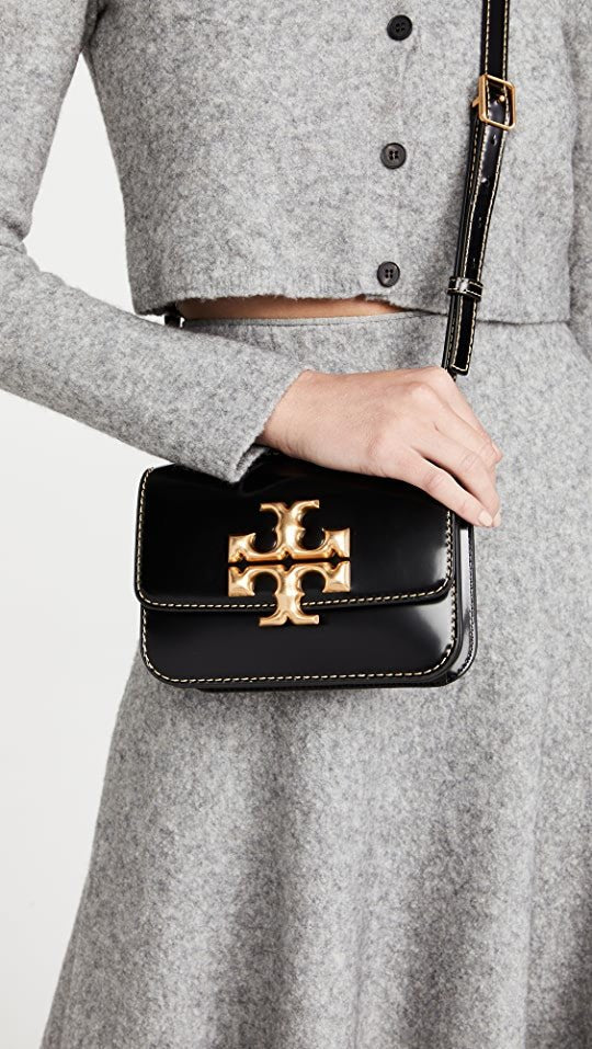 Tory Burch Eleanor Spazzolato Convertible shoulder bag Black