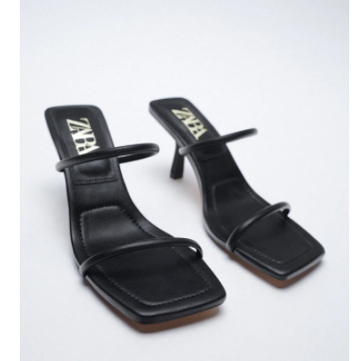 Zara-High-Heel Sandals With Thin Straps