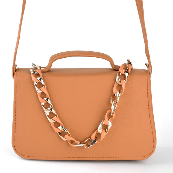 Shein - Streamlined Side Crossbody Bag - brown