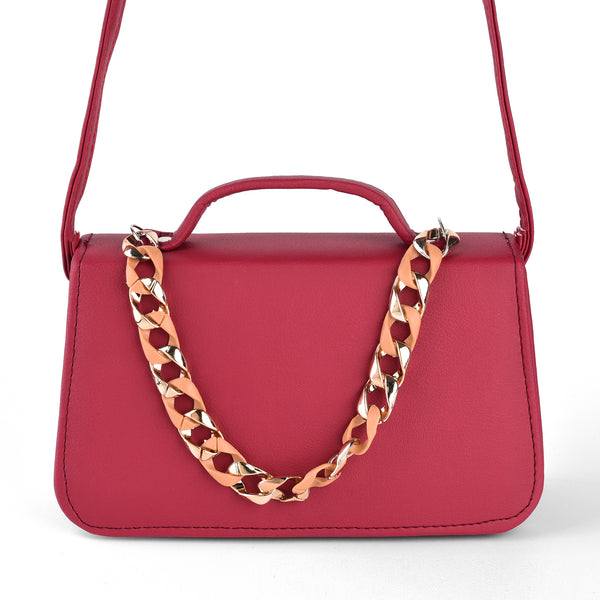 Shein - Streamlined Side Crossbody Bag - red