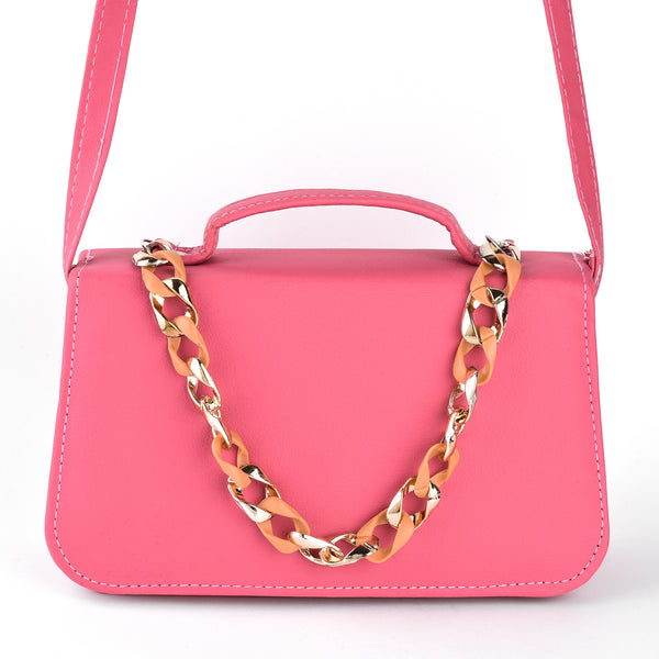 Shein - Streamlined Side Crossbody Bag - pink