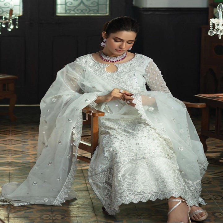 Zainab Chottani- Embroidered Chiffon Suits Unstitched 3 Piece ZC21WF Miray 02 - Wedding Collection