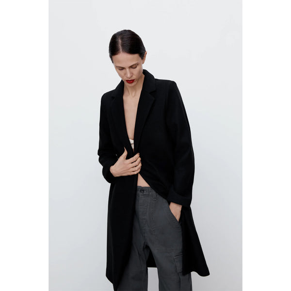 Zara- Coat With Lapel Collar