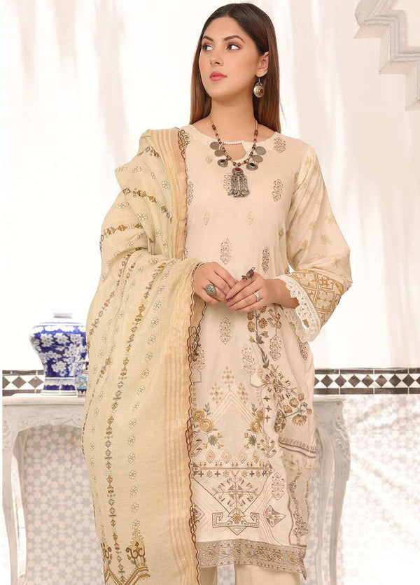 Zarish By Zara Ali- Embroidered Lawn Suits Unstitched 3 Piece ZRA22F ZA-1007